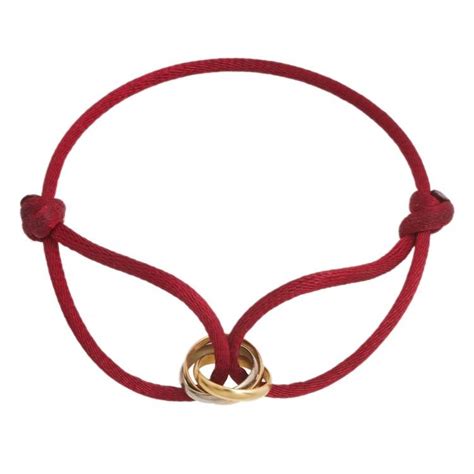 cartier bracelet red string price|cartier trinity silk cord bracelet.